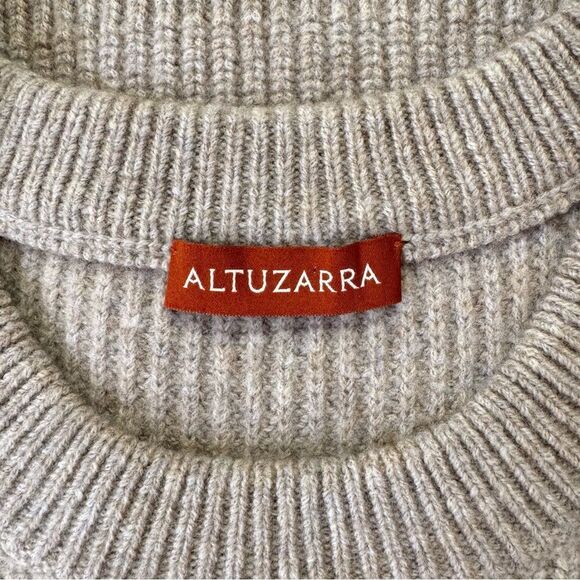 Altuzarra Amani Cropped Lace Up Merino Wool Blend Tank Mushroom Size XL - Picture 6 of 8